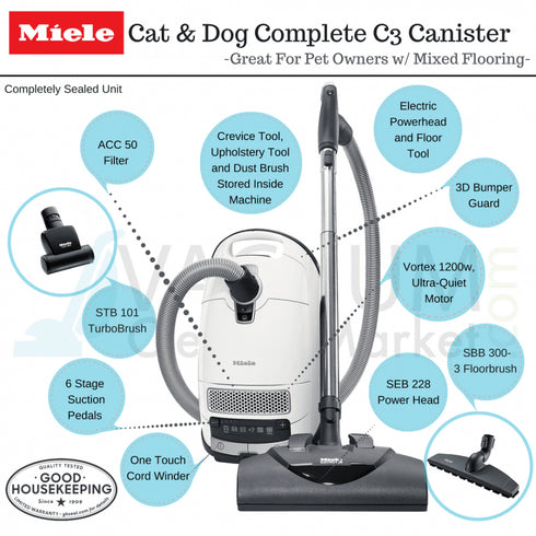 Miele Cat and Dog Complete C3 Canister Vacuum