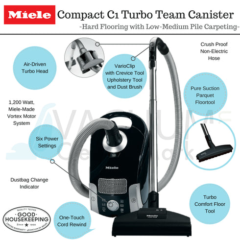 Miele Compact C1 Turbo Team Canister Vacuum Cleaner