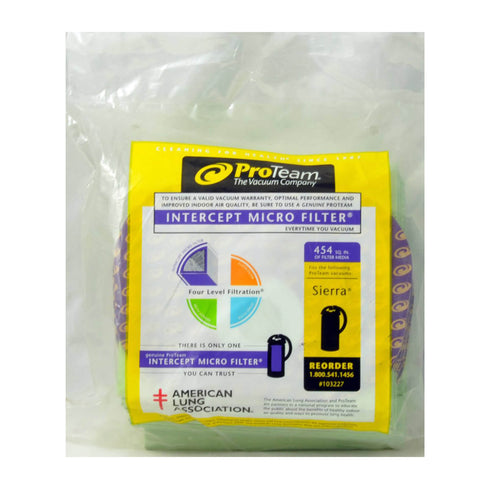 ProTeam 6 QT #103227 Intercept Micro Filter Vacuum Bags- 10 Pack