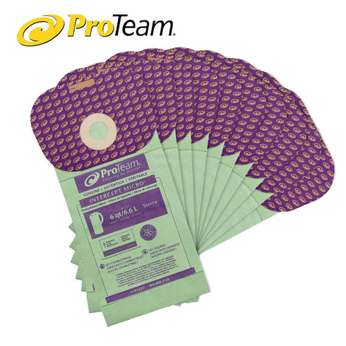 ProTeam 6 QT #103227 Intercept Micro Filter Vacuum Bags- 10 Pack