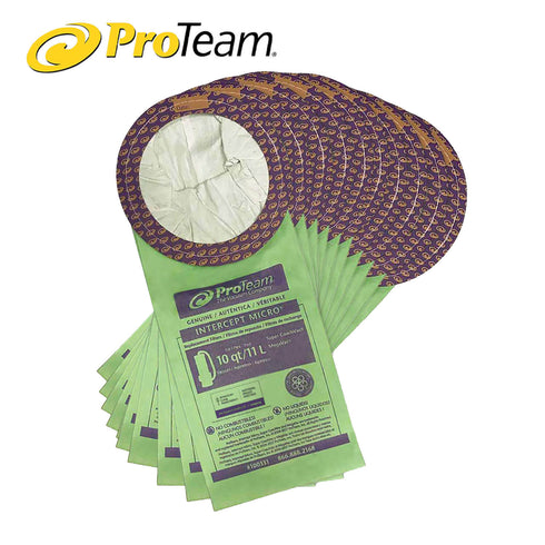 ProTeam 10 QT #100331 Intercept Micro Filter Vacuum Bags- 10 Pack