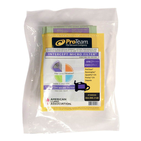 ProTeam 10 QT #104544 Intercept Micro Filter Vacuum Bags- 10 Pack