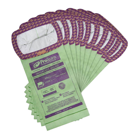ProTeam 10 QT #106960 Intercept Micro Filter Vacuum Bags- 10 Pack