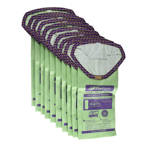 ProTeam 10 QT #107313 Intercept Micro Filter Vacuum Bags- 10 Pack