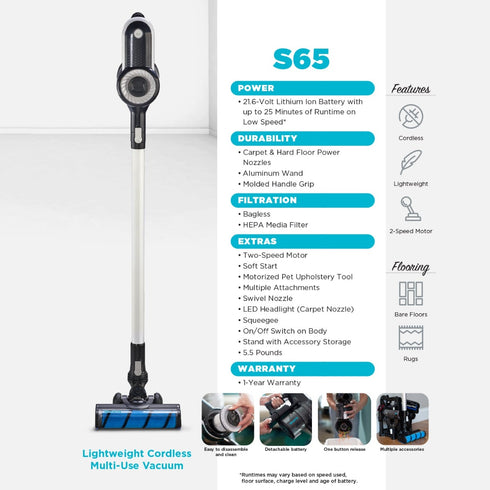 Simplicity (S65) Cordless Multi-Use Vacuum Cleaner