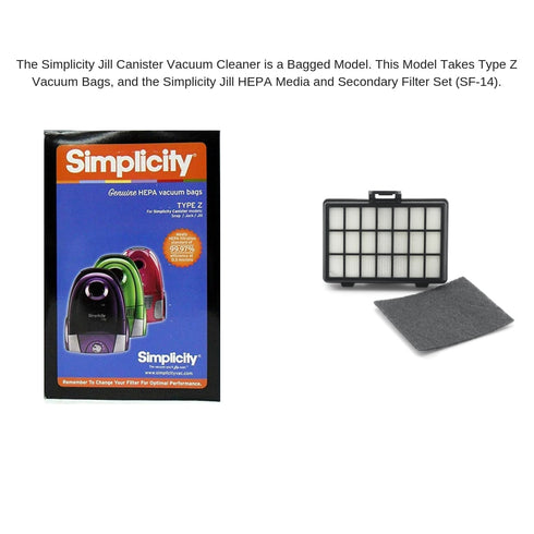 Simplicity Jill Bagged Canister Vacuum Cleaner