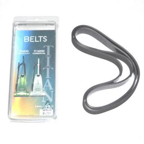 Titan Upright Vacuum Belt- For Titan Models T4000, TC6000 -Flat Belt 2 Pack (T4-B2)