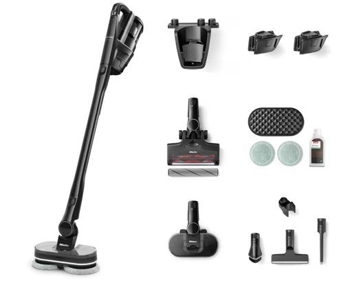 Miele Triflex HX3 Plus Aqua Obsidian Black — Cordless Stick Vacuum + AquaTwister