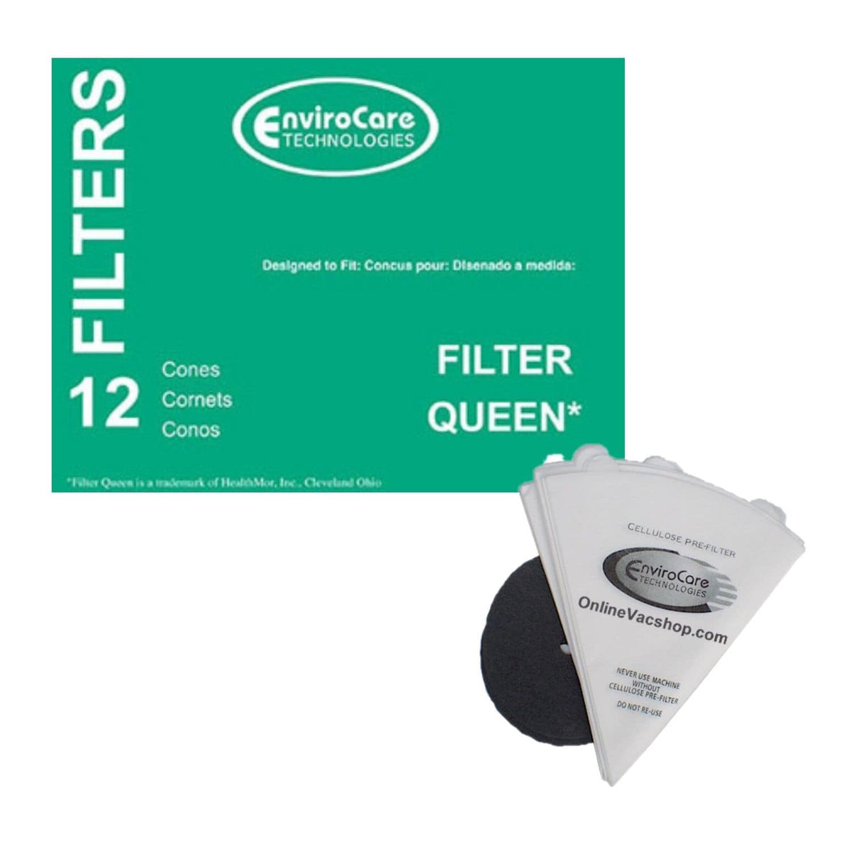 EnviroCare Filter Queen Cones (12 Pack) VacuumCleanerMarket